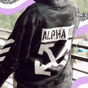 Alpha Phi Off White Hoodie